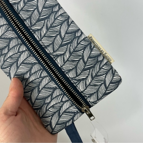 Primitives by Kathy Navy Leaf Faux Leather Pencil Pouch - Picture 3 of 4